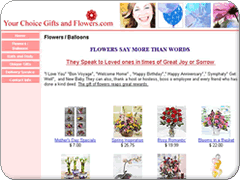 Your Choice Gifts and Flowers website
