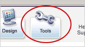 location of tools button near top right